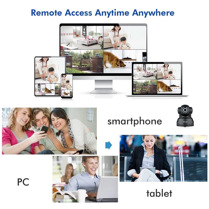 Sricam SP012 720P Мини Беспроводная ip камера ONVIF домашняя безопасности Wifi