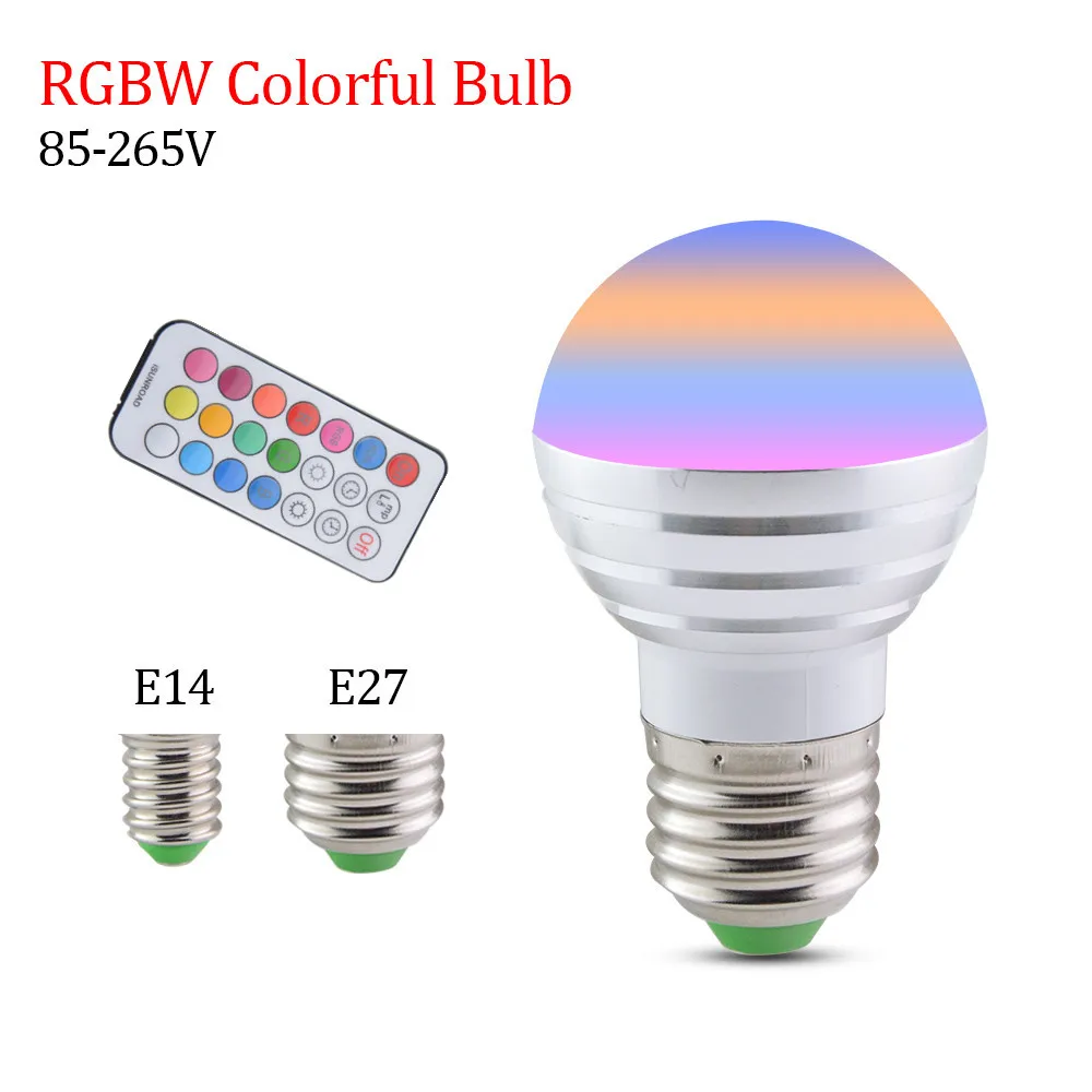 Новогоднее рождественское праздничное освещение RGB + W светодиодная лампа 85 265V E27