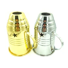 1 шт. золотой и серебряный металлический чехол для кальяна с ручкой, ветронепроницаемый для кальяна, кальяна, Chicha Narguile, водонепроницаемый гаджет, аксессуары