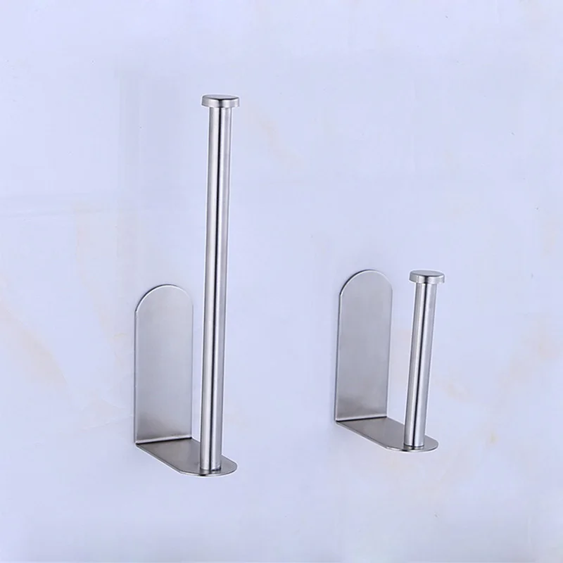 

Adhesive Paper Holder 304 Stainless Steel for Bathroom Kitchen WC Toilet brushed Tissue paper towel roller holder shelf storage