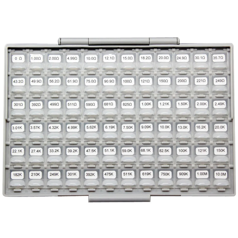 Новый SMD SMT 0603 Размер 72 значения 100 шт./в E96 1% комплект резисторов 0 10M RoHS коробка все