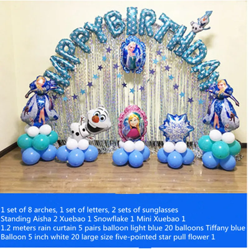 Fetes Occasions Speciales Miroir Congeles Rose Ballon Reine Anna Elsa Princesse Fete D Anniversaire Decoration Maison Cdnorteimagen Cl