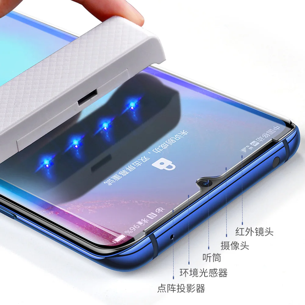 

10D Nano Liquid UV Glue Tempered Glass For HuaWei P30 Pro Screen Protector Full Coverage UV Glass For P30 PRO Protective Film