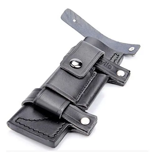 

Collectable Straight Man-made Leather Belt Sheath Scabbard for 7" Fixed Knife Blade Black 20x6.5 cm