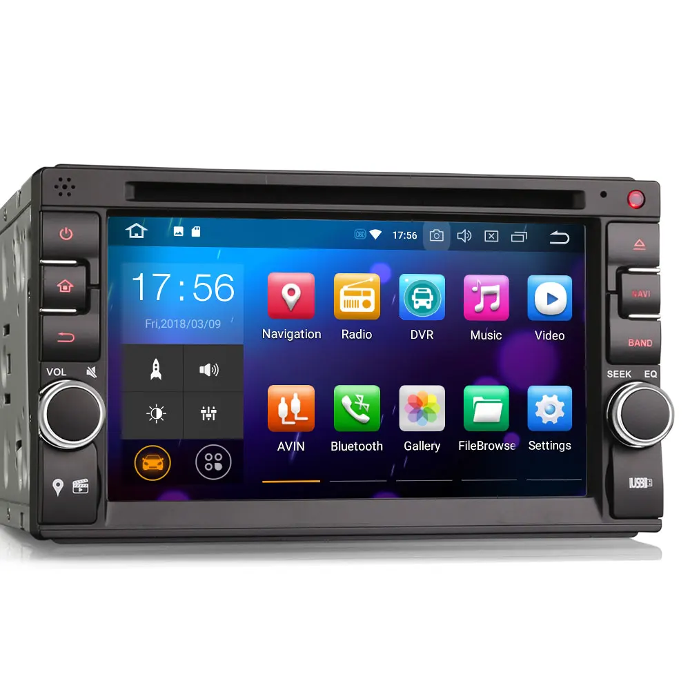 Discount 6.2" Android 9.0 Pie OS Double Din Car DVD Multimedia 2 Din Car Navigation GPS Two Din Autoradio with 3G/4G Dongle Support 4