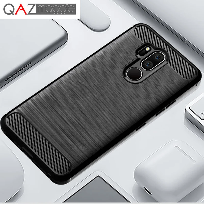 Чехол QAZ Maggie для LG Q9 One силиконовый мягкий ТПУ матовый чехол из углеродного