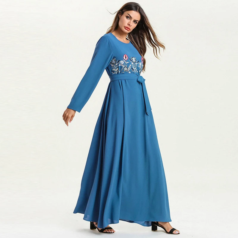 Vestidos одеяние мусульмане кафтан abaya Дубай Арабский Мусульманский платье хиджаб женщины кафтан Турция Исламская одежда Elbise Рамадан платья