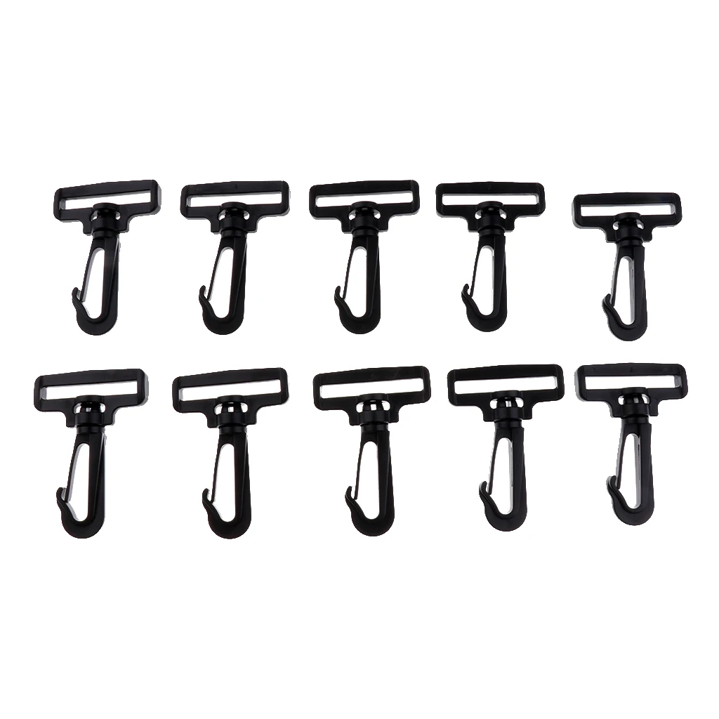 10Pcs 2/2.5/3/3.8mm Plastic Swivel Snap Hooks Buckle Hardware Paracord Outdoor Backpack Straps Webbing Bag Parts Accessories