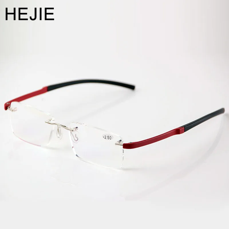 Hejie модные Для мужчин Для женщин без оправы анти-голубой лучи Очки для чтения для женщин Высокая прозрачное покрытие anti scratch с антибликовым