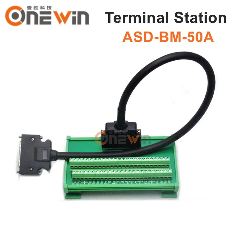 Asd bm 50a com 1 Delta Asda a2 Cn1 Servo Motor Driver Estação Terminal m Cabo 50pin