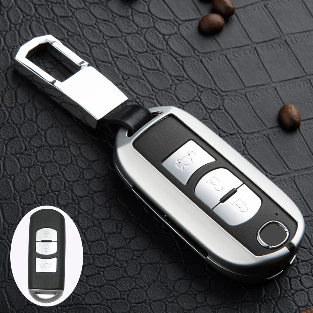 Remote Auto key Cover New Styling Zinc Alloy Protection Key Case Shell Set Bag For Mazda 2 3 5