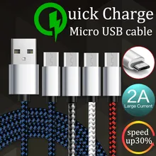 

Dorwee Micro USB Cable Charger Mobile Phone Cable Fast Charge Mobile phone Cable 1M 2M3M Charging Braid Cord Mobile Data Cables