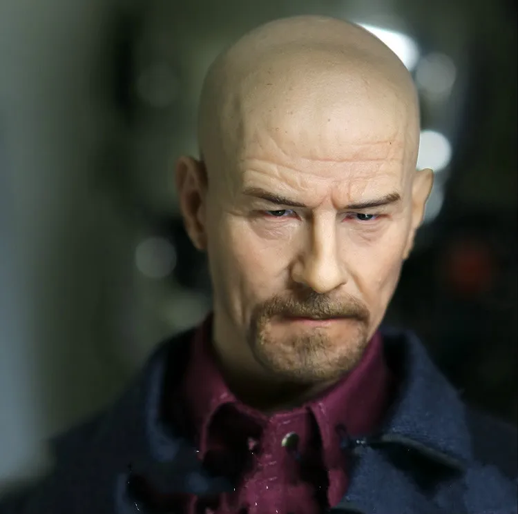 

[ESTARTEK] 1:6 High Quality Breaking Bad Walter White Head Sculpt Bryan Cranston Head for 12" Collectible Action Figure DIY