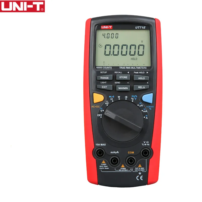 UNI-T UT71E интеллектуальный цифровой вольт-усилитель ом измеритель емкости термометр с USB Температура