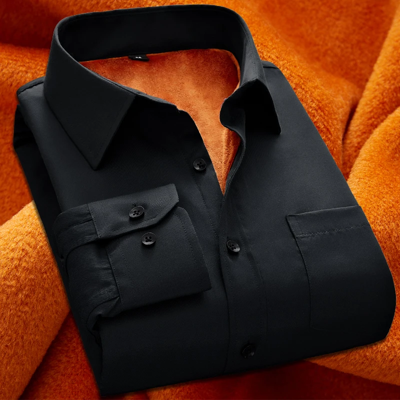 

2019 Fashion Men's Slim Shirts Autumn And Winter Thickening Warm Plaid 24 Colors Male Social Shirt Clothing Size M-4XL