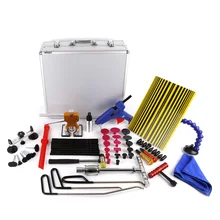 Set Body Dent Repair Hammer Glue Tabs Glue Sticks Tap Down Line Board Paintless Dent Removal Hail Removal Tool Auto with Box
