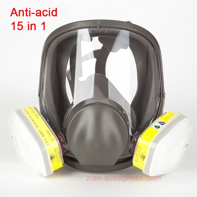 15 in 1 full face Gas mask acid Resin painting chemical Laboratory