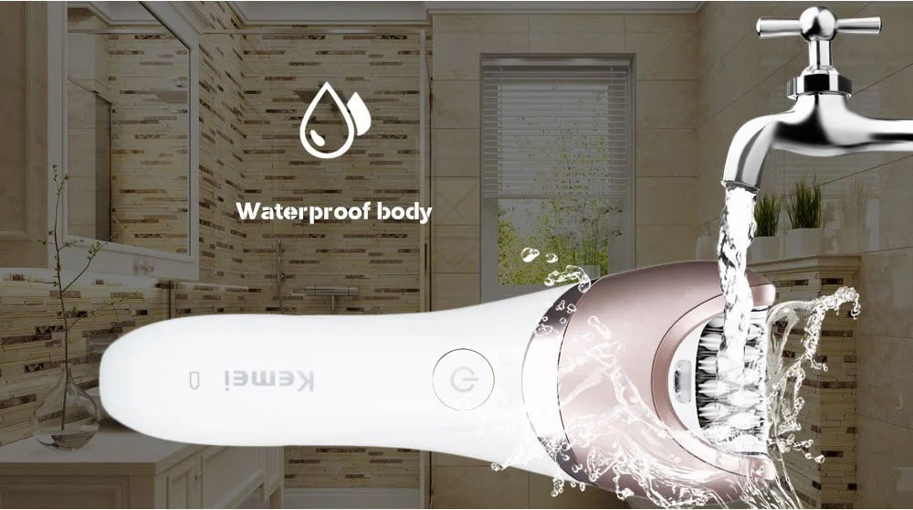 Kemei KM - 8001 5 in 1 Electric Epilator Shaver Hair Remover Lady Defeatherer