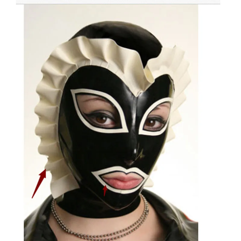 100% Latex Hood Mask OEM Rubber with Zip on Back for Party | Тематическая одежда и униформа