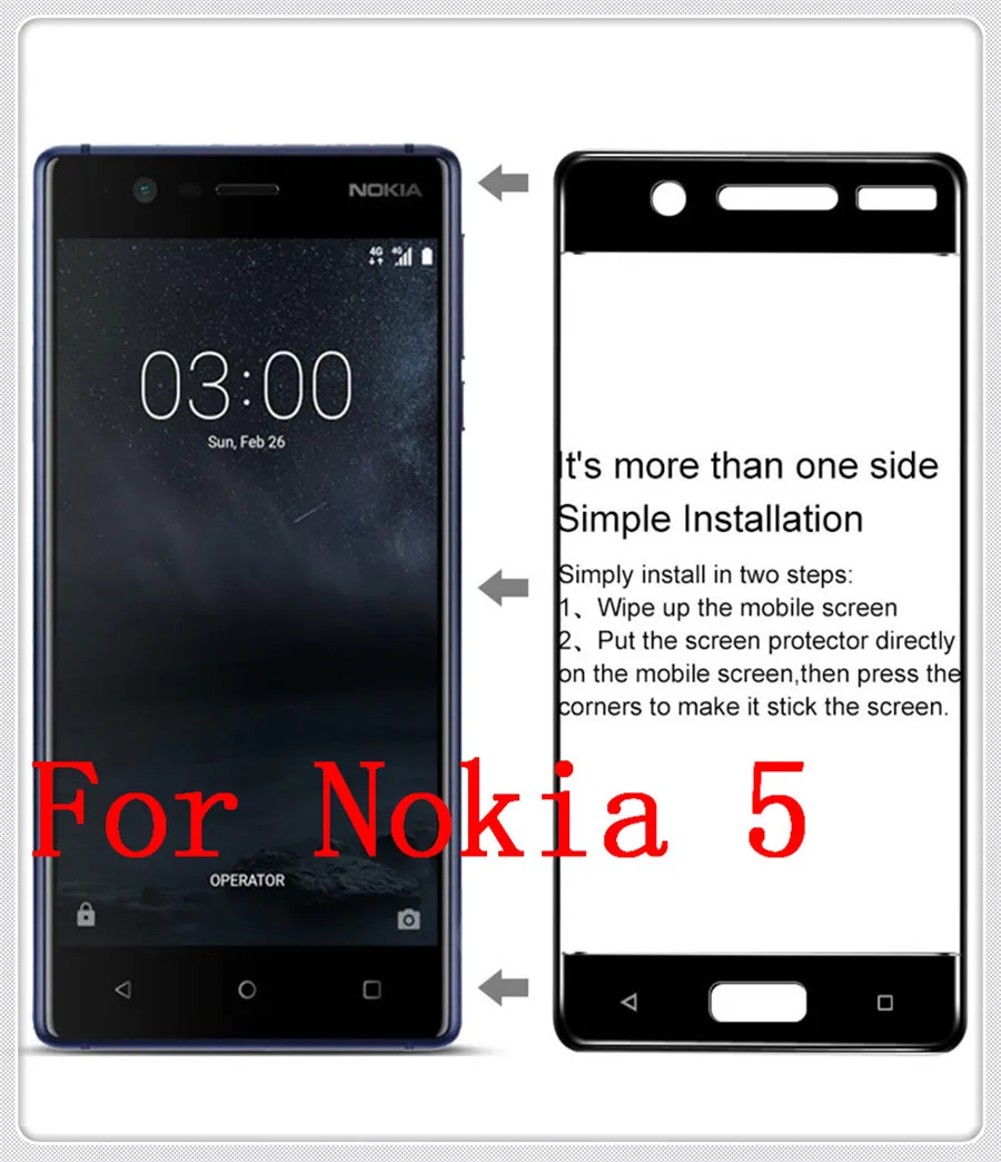 Бренд IMAK полное покрытие закаленное стекло для Nokia 6 3 Nokia 5 Nokia 8 Стекло Премиум полный экран протектор Защитная пленка безопасный Чехол