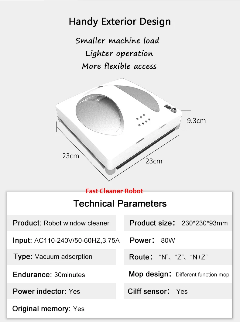 Робот для уборки окон с высоким всасыванием, робот для уборки окон, анти-падение, пульт дистанционного управления, пылесос, робот для уборки окон