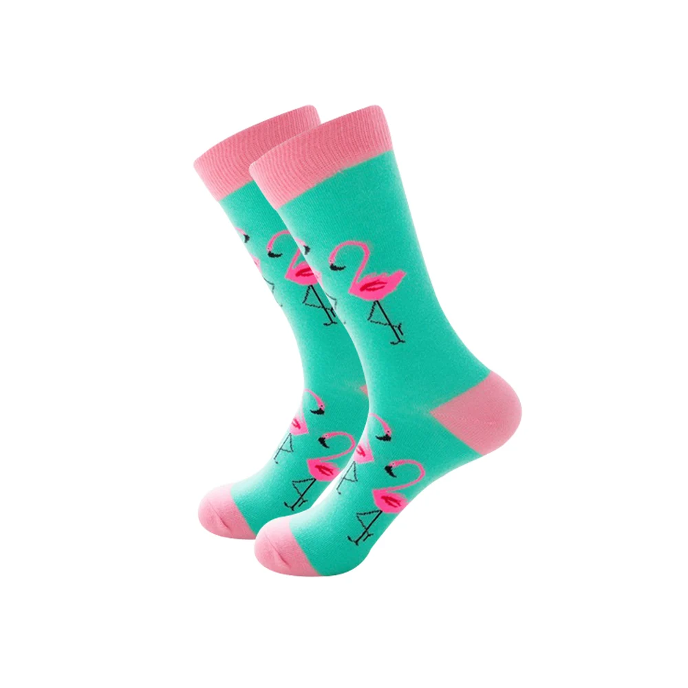 Хлопковые женские носки, зимние носки с рисунками животных, Забавные милые носки с единорогом, Пчелой, молоком, фламинго, собакой, носки для счастливых девочек, подарок Ne78530