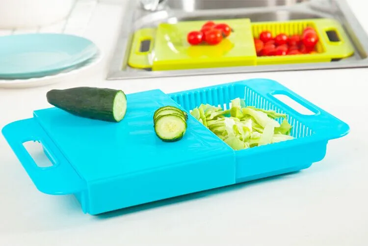Multifunction Chopping Blocks kitchen drain basket chopping board Non slip Frosted Antibacteria kitchen cutting board