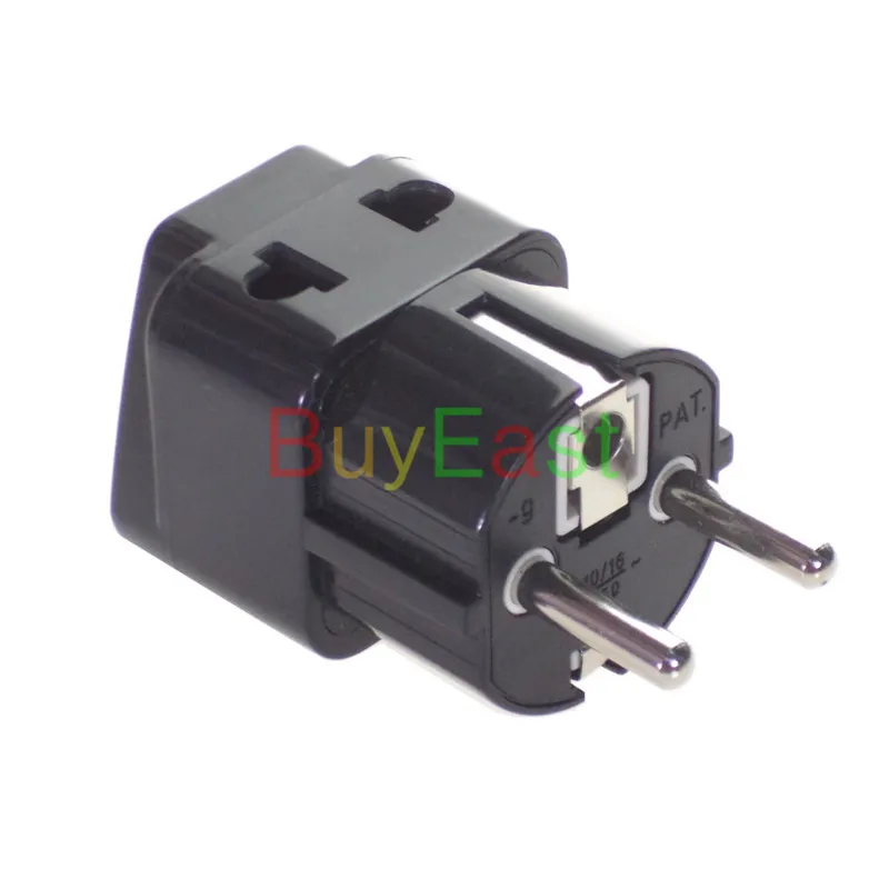 Пакет 5 Израиль Schuko Франция Германия Travel Adapter 2 розетки переменного тока Мощность Plug изменить мир подключите преобразование Великобритания/США /AU/EU. Черный Цвет