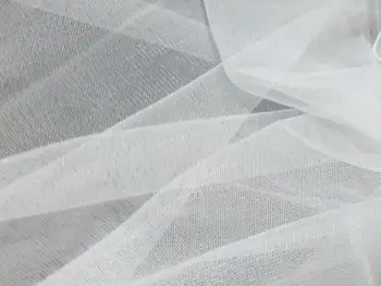 

pure white soft mesh fabric fine mesh tulle high quality for wedding dress tutu skirt petticoat 160cm width 10meters/lot