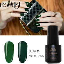 

NEWARTIST 7ml 2017 Women Builder Gel Acrylic for Nail Art 11-20 Green Gel High Quality UV Polish Soak Off Nail Varnish Nail Art