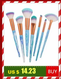 makeup brush set 7pcs/10pcs/12pcs unicorn diamond rainbow face& eye professional make up brush kit tools