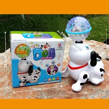 Электрическая собака инновации динамическая музыка танец вращается на 360 градусов мечта по всему небом звезда 3D свет тамагочи oyuncak детские игрушки