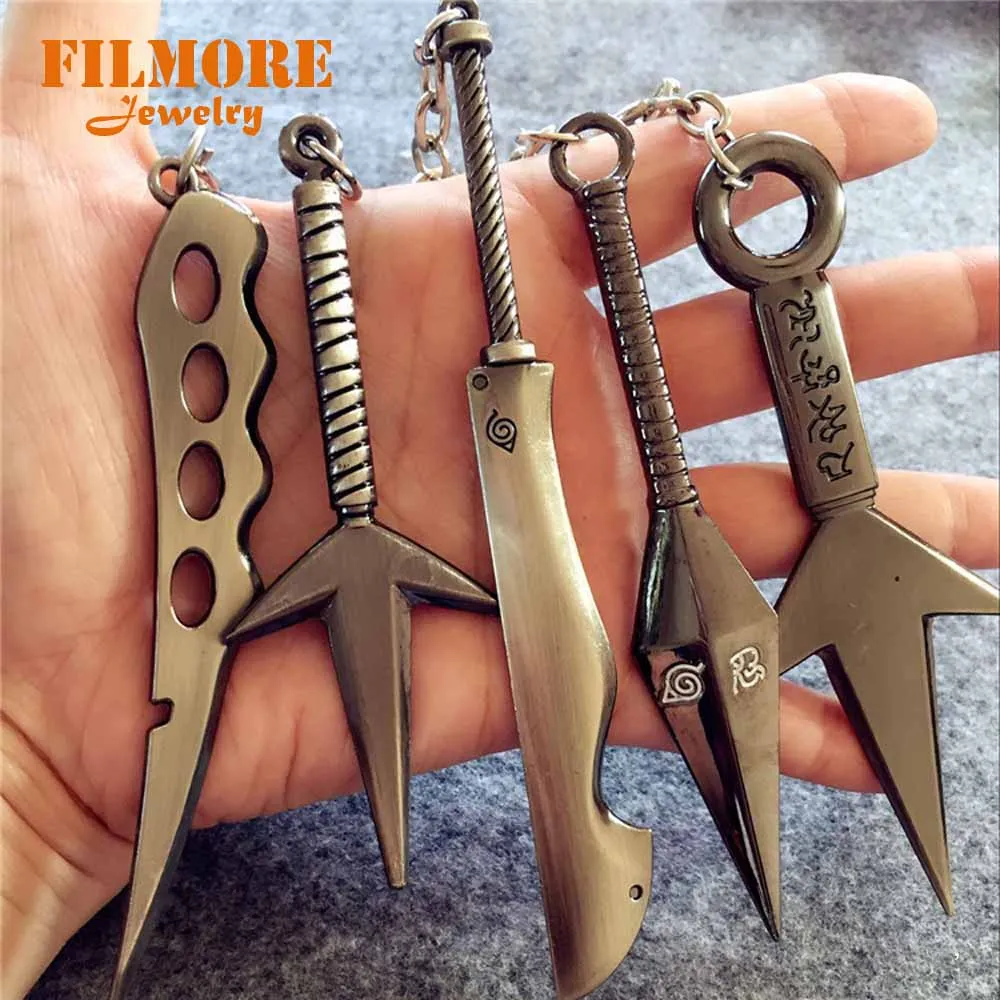 2018 Горячая Аниме ювелирные изделия по Наруто оружие Модель брелок Filmore 10 Стиль