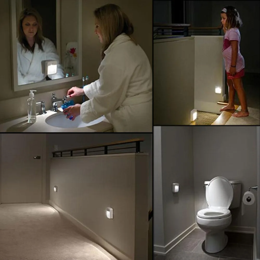 Hot 0.5W Motion Activated Cordless sensor light Led infrared sensor lamp small night light wall lamp bed-lighting Free Ship New