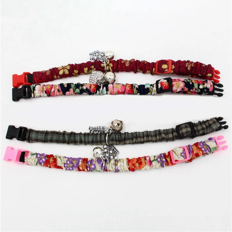 Adjustable New Cat Collar with Bell for Cats Handmade Bells Collars Kitten Necktie Necklace Pet Cat Accessories Products
