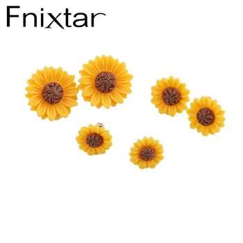 

Fnixtar Gold Color Sunflower Earrings Women Daisy Flower Studs Earring Flower Chrysanthemum Earring Gift Wholesale 20prs/lot