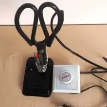 Электрические нагревательные ножницы с подставкой, электрические ножницы для портного ткань резак набор инструментов