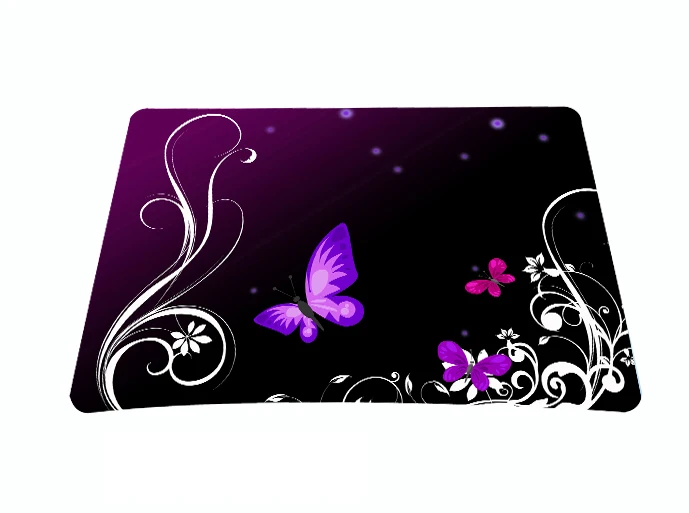

Anti-Slip Purple Butterfly Mouse Pad Mat for Laptop Computer Tablet Mice Pad Mat Mousepad For Optical Laser Mouse