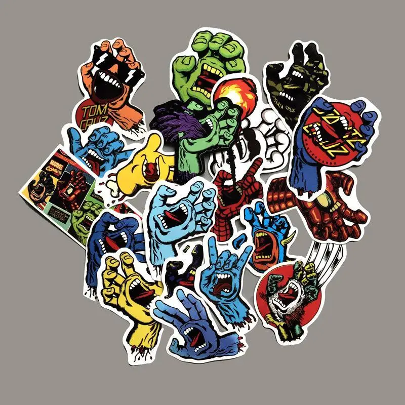 19 قطعة/الوحدة مضحك سانتا كروز الكتابة على الجدران ملصقات سكرابوكينغ الغيتار دراجة نارية لوح التزلج غرزة ملصقات مقاومة للماء موتو Pegatinas