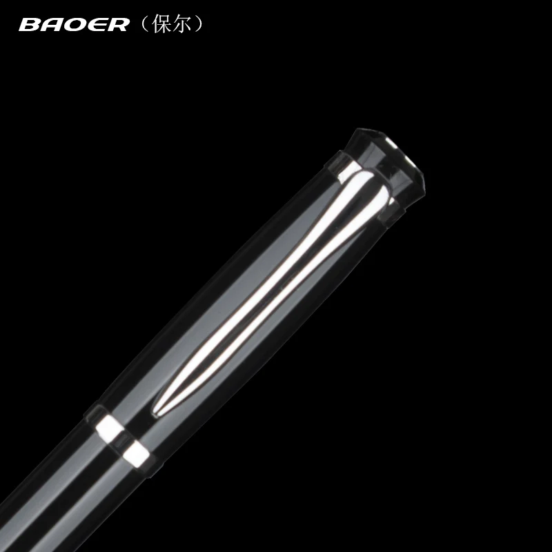 Baoer 508 Роскошная металлическая шариковая ручка 0 5 мм черная офисная деловая