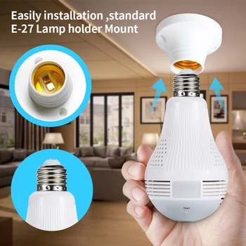 

LOOSAFE 360 Degree Wireless IP Camera CCTV Surveillance Camera 3 Home Security WiFi IP Cameras 360 Degree ONVIF Night Vision