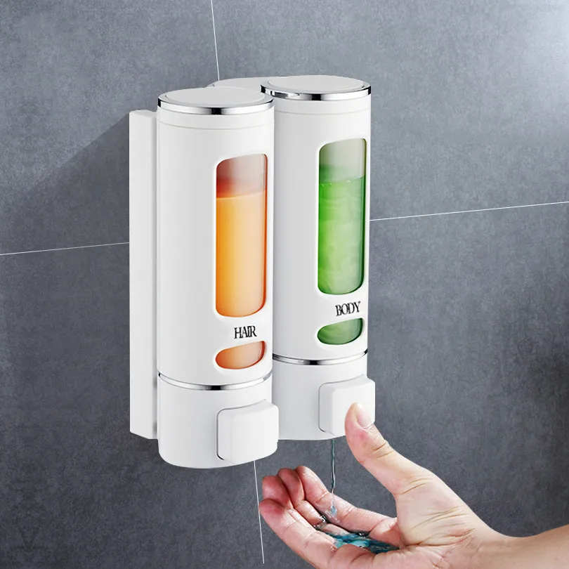 400ml Soap Dispenser Wall Mount Shower Bath Shampoo Dispenser Soap