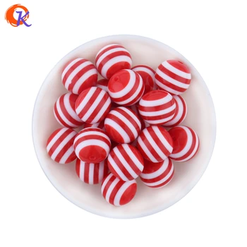

Cordial Design 100pcs/lot Fashion Jewelry Red And White 20mm Striped Resin Beads For Chunky Necklace And Bracelet CDWB-513002