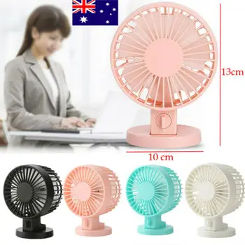 

AU USB Desk Fan Metal Mute Office Home Personal Mini Table Portable Outdoor Fan