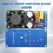 New IRS2092S Mono Channel Digital Amplifier Module 20Hz-20KHz Class D HIFI Power Amp Board With Fan 500W