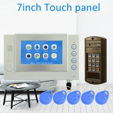 Best Price (1 Set) Touch Panel Video Intercom RFID Card Door release 7 inch color screen aluminium alloy surface HD camera Night visible Best Price (1 Set) Touch Panel Video Intercom RFID Card Door release 7 inch color screen aluminium alloy surface HD camera Night visible