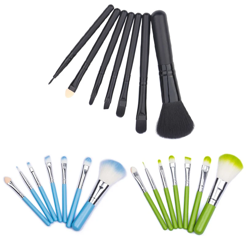 

7 pcs Makeup Brushes Protable Cosmetic Brush Sets Fruit Green Make Up Brush Tools Suit H2