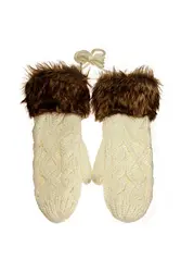 НСБ 2016 новые белые Для женщин милые варежки Вязание шерсть Мех животных Холтер зима теплая Прихватки для мангала белый