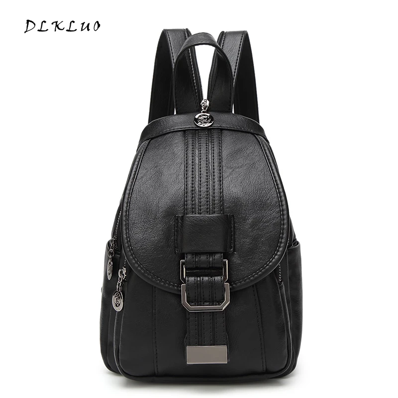 2017 new arrival fashion Genuine Leather women backpack fashion leisure soft ladies dual use bag chest