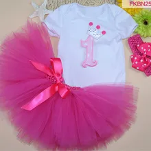 Одежда для маленьких девочек, наряд на первый день рождения для новорожденных; боди для малышей юбки-пачки, с бантом Комплект одежды из 3 предметов с банданой; Высококачественная детская вечерние подарки